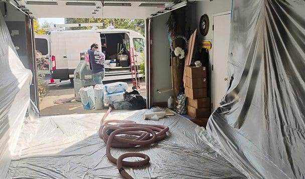 Home Garage preparation for insulation installation